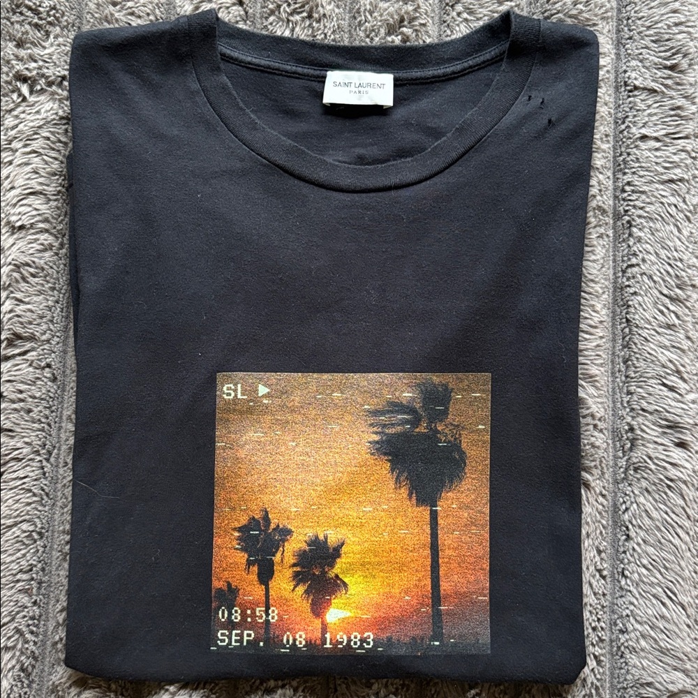 Saint Laurent VHS Sunset Graphic Tee